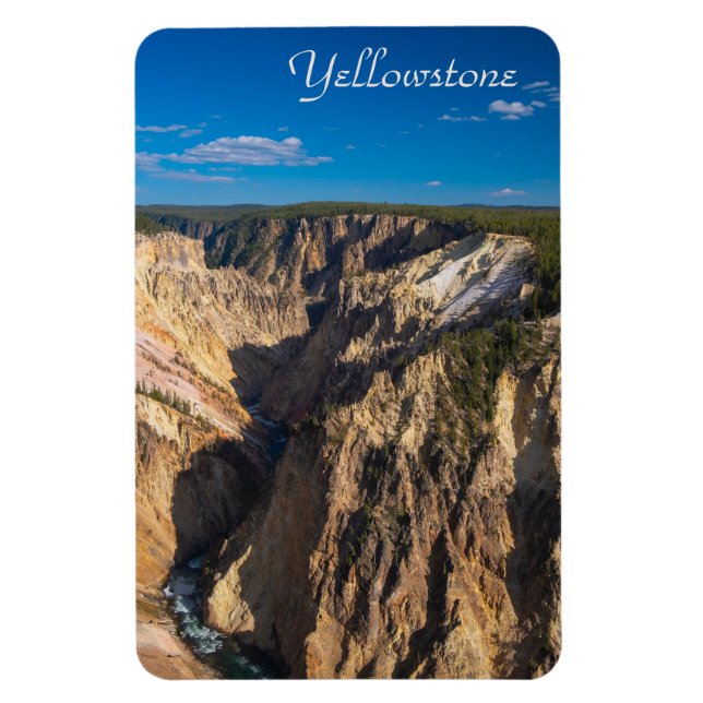 Vy över Yellowstone's Grand Canyon Magnet (Vertikal)