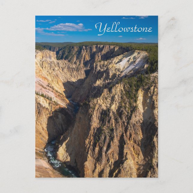 Vy över Yellowstone's Grand Canyon Vykort (Framsida)