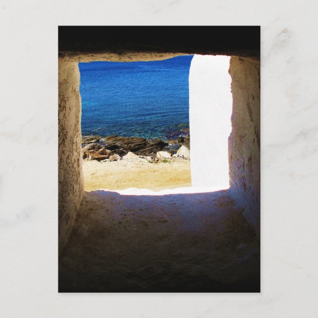 Vy till havet - Mykonos, Grekland Vykort (Framsida)