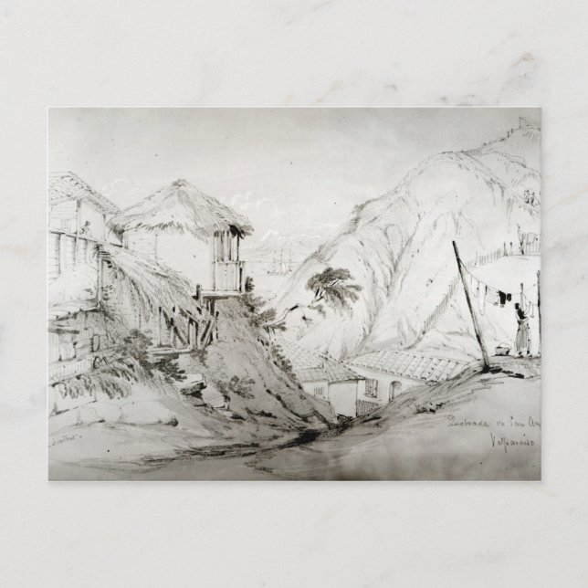 Vy Valparaiso, 1834 Vykort (Framsida)