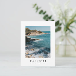 Vy vid Kassiopi bys kust, Korfu Vykort