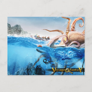 Vyage till Fantasy - kracken Vykort