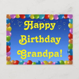 vycard Grattis på födelsedagen Grandpa Vykort