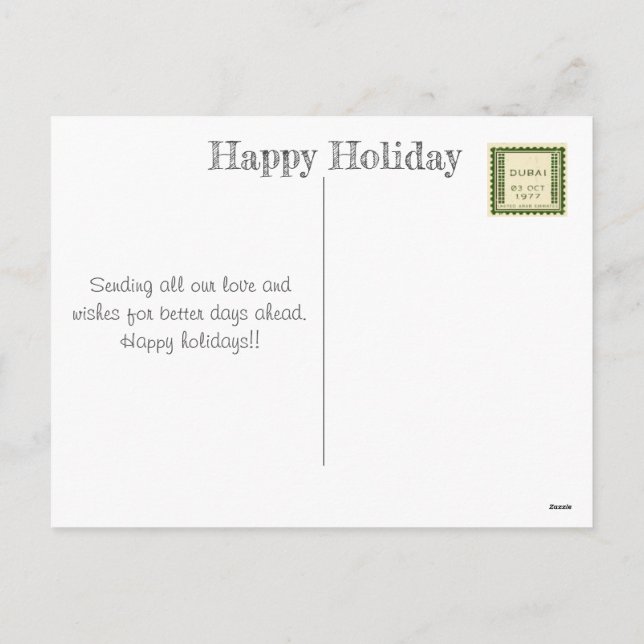 vycard helgdag frimärke helg vykort (Baksida)