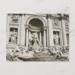 vycard Rom Italien Trevi Fontän Vykort