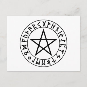 vycard Rune Pentacle Vykort