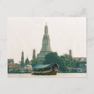 vycard Wat Arun vid Chao Phraya River i Bangkok Vykort