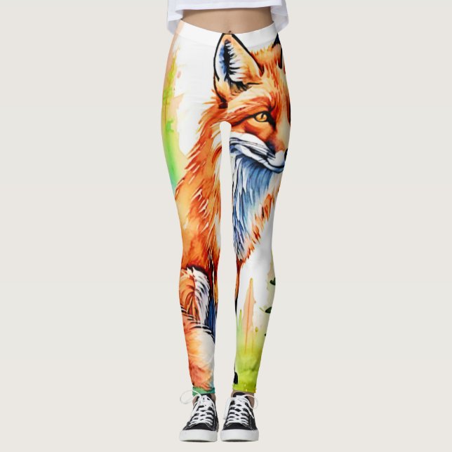 Vydesign för skogskoppel leggings (Framsida)
