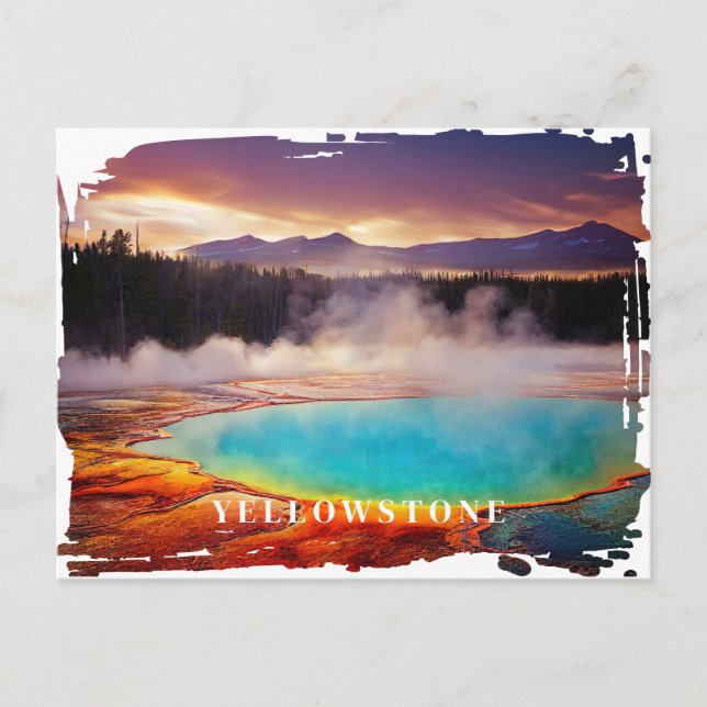 Vyellowstone-vykort för termisk Hett Vår Vykort (Framsida)