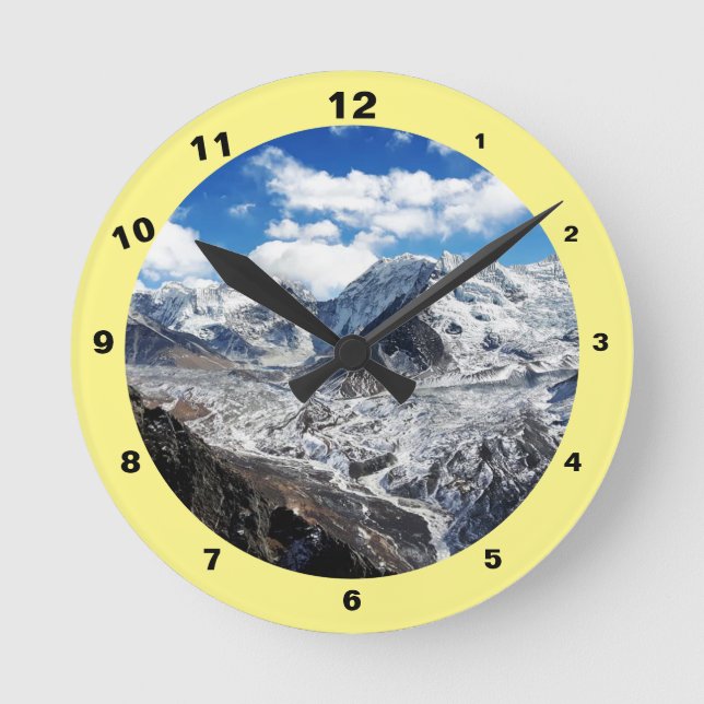 Vyer om vartenda spår - Himalaya, Nepal Rund Klocka (Framsida)