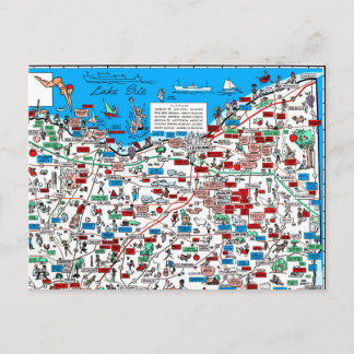 Vykort 1966 för tecknad för Cleveland Akron Canton