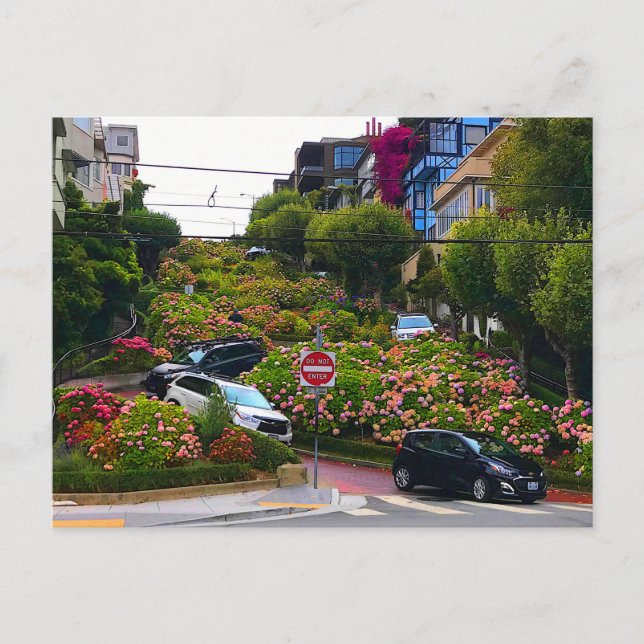 Vykort #1 San Francisco Lombard Street (Framsida)