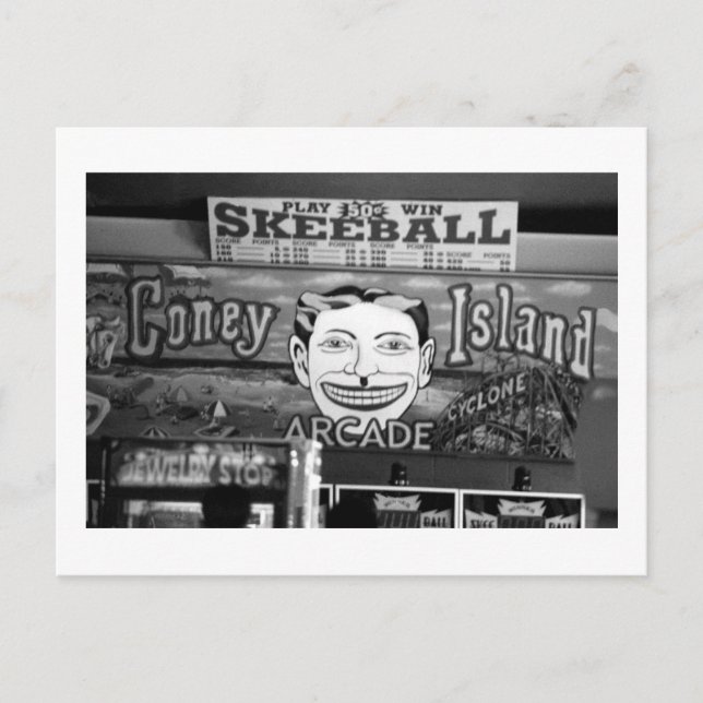 vykort "50c Skeeball" (Coney Island, NY) (Framsida)