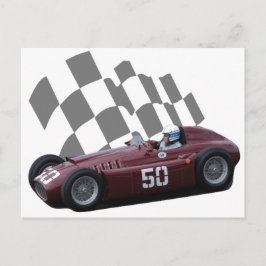 Vykort 8 för tävlings- bil för vintage