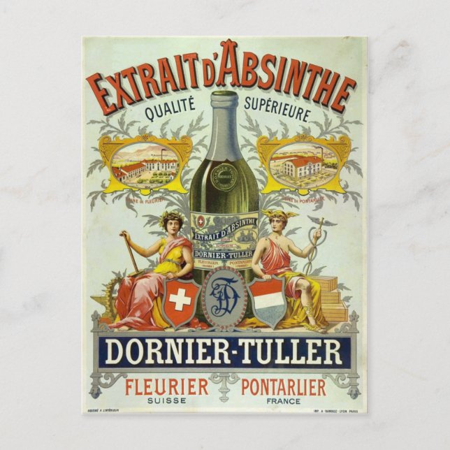 vykort Absinthe Dornier-Tuller (Framsida)