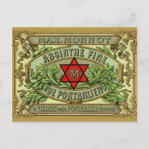 Vykort Absinthe Monnot