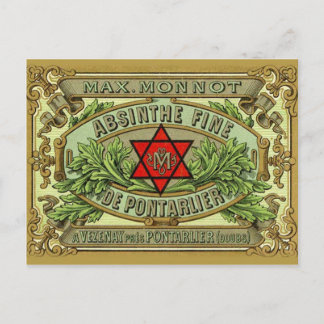 Vykort Absinthe Monnot