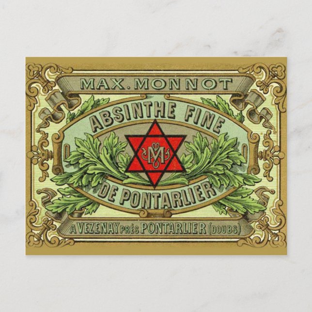Vykort Absinthe Monnot (Framsida)