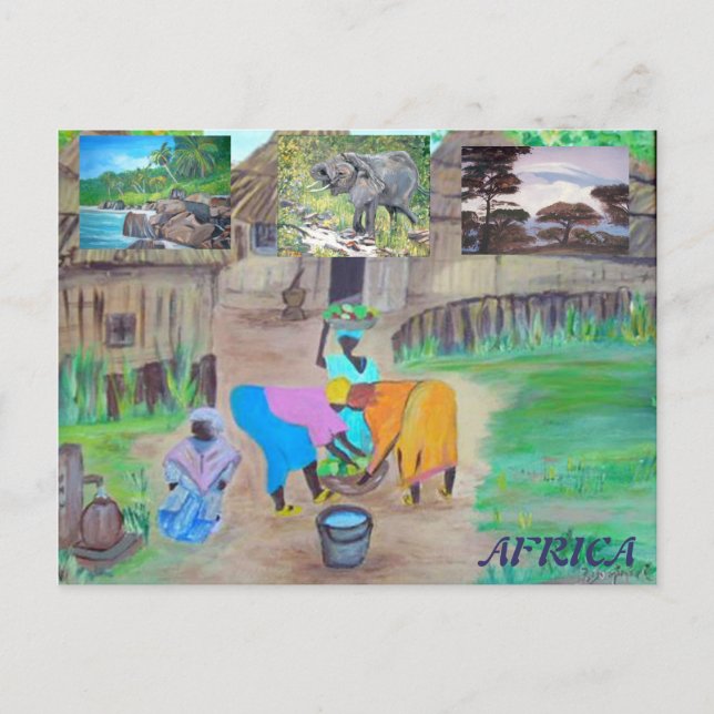 Vykort - Afrika (Framsida)