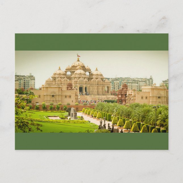 vykort Akshardham - Delhi, Indien (Framsida)