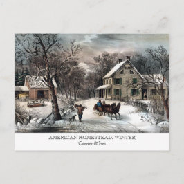 Vykort - AMERIKANSKT HEM: Vinter