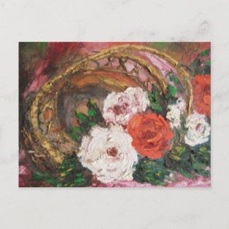 Vykort Ann Hayes målning Flower Basket