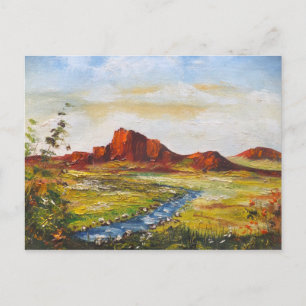 vykort Ann Hayes Painting Red Sten Canyan