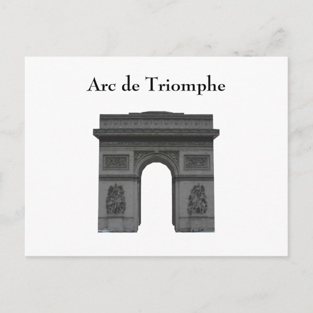 Vykort: Arc de Triomphe Vykort (Framsida)