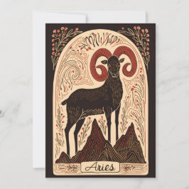vykort - Aries Celestial Zodiac Art