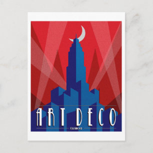 vykort - Art Deco Empire state Byggnad