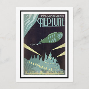 vykort - Art Deco Explore Bevalt Neptune