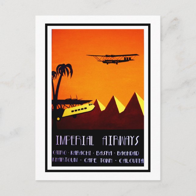 Vykort - Art Deco Imperial Airways (Framsida)