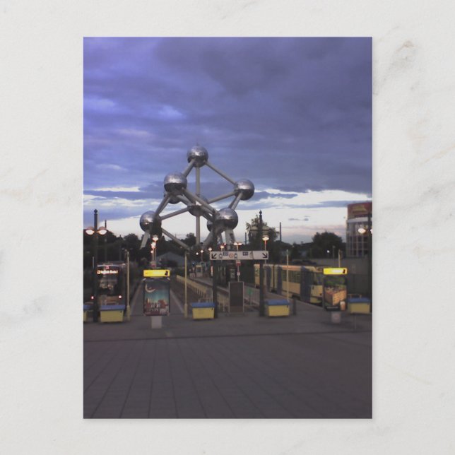 Vykort Atomium i Bryssel, Belgien (Framsida)
