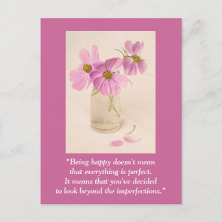 Vykort: "Att vara lycklig elak inte ..." Vykort