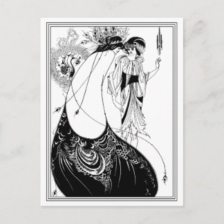 vykort: Aubrey Beardsley - Peacock Skirt Vykort