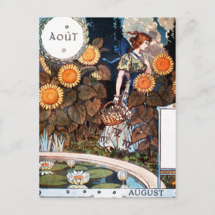 Vykort: Augusti Auot Vykort