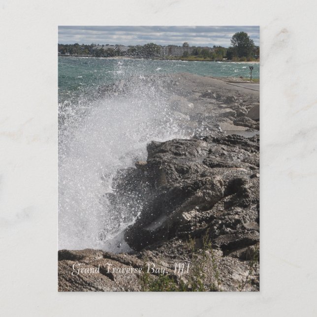 Vykort av den storslagna traversfjärden, MI (Framsida)