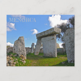 vykort av Los Talaiots på ön Menorca