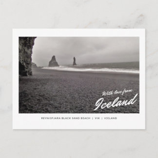 Vykort av Reynisfjara den svart sandstranden,
