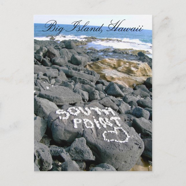 Vykort av Southpoint, stor ö, Hawaii (Framsida)
