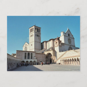 vykort Basilica of Assisi, Umbria Italien