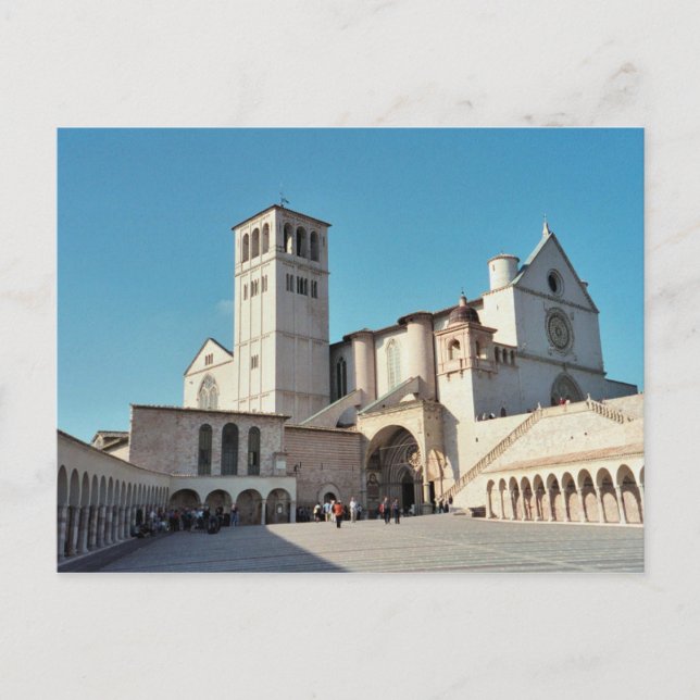 vykort Basilica of Assisi, Umbria Italien (Framsida)