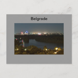 vykort Belgrad på natten