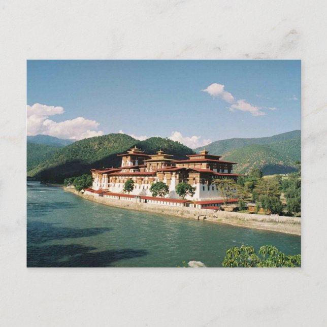 vykort Bhutan, Punakha Dzong (Framsida)