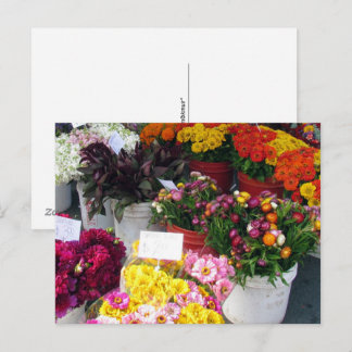 Vykort – Blomstermarknad