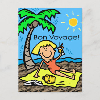 vykort: Bon Voyage Vykort