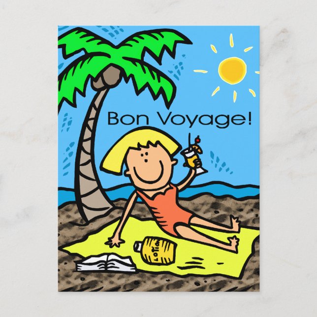 vykort: Bon Voyage Vykort (Framsida)