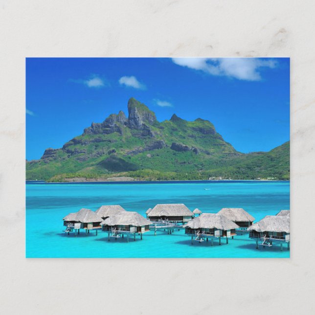 vykort Bora Bora, Sous-Le-Vent, Fransk Polynesien (Framsida)