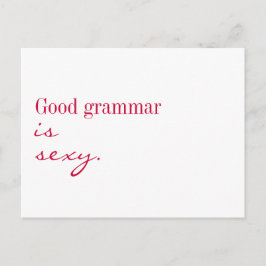 Vykort - Bra grammatik är sexigt.