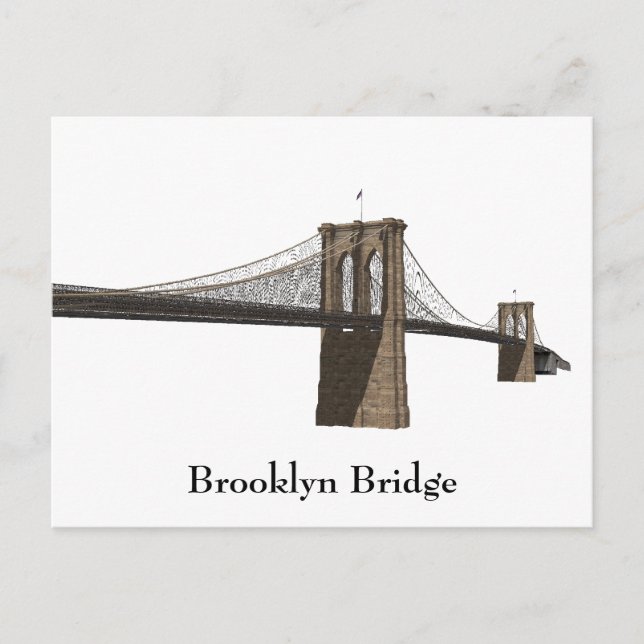 vykort: Brooklyn Bridge: New York City Vykort (Framsida)